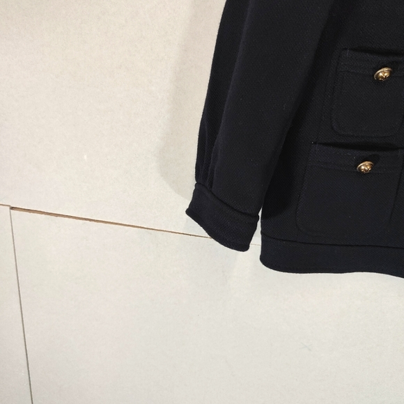 J Crew Black Jacket Size UK 14 Military Wool Mix - Picture 5 of 8